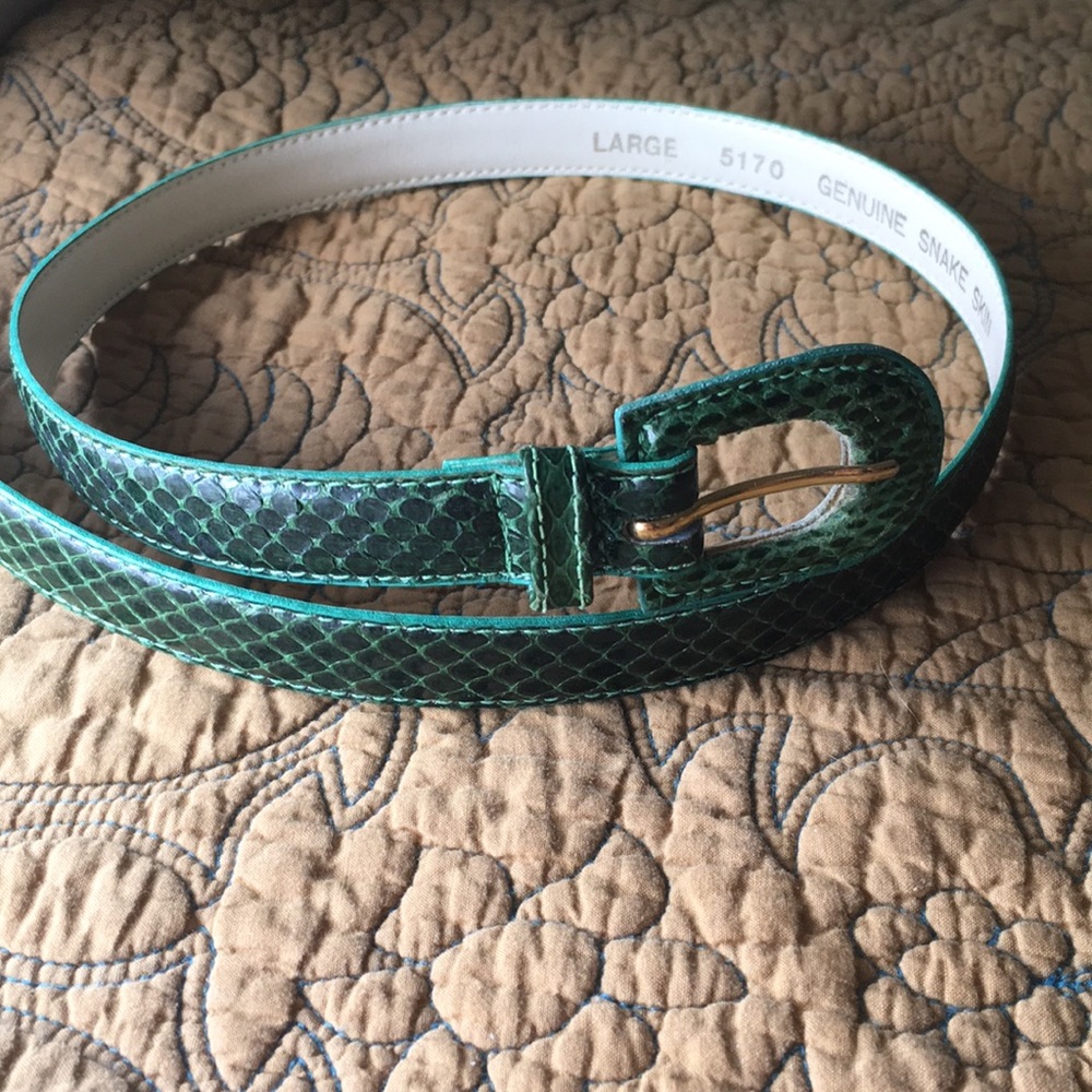 🐍Vintage Genuine Snake Skin Belt🐍